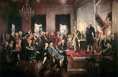 "Scene at the Signing of the Constitution of the United States," by Howard Chandler Christy (1940). A "detestable and nefarious conspiracy"?