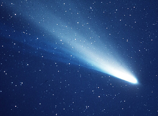 Halley's Comet (credit: NASA). "Hynek told friends he wanted to go out the way he came in--'with the comet.'"