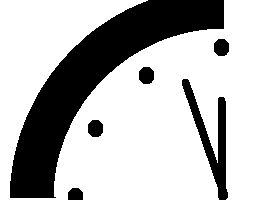 The Doomsday Clock in 2015. From Wikimedia Commons.